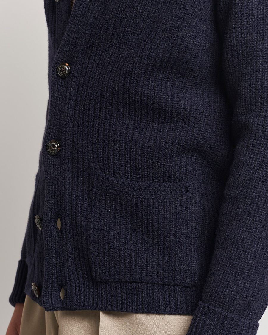 Mies | Puserot | Ralph Lauren Purple Label | Cashmere Shawl Cardigan Navy