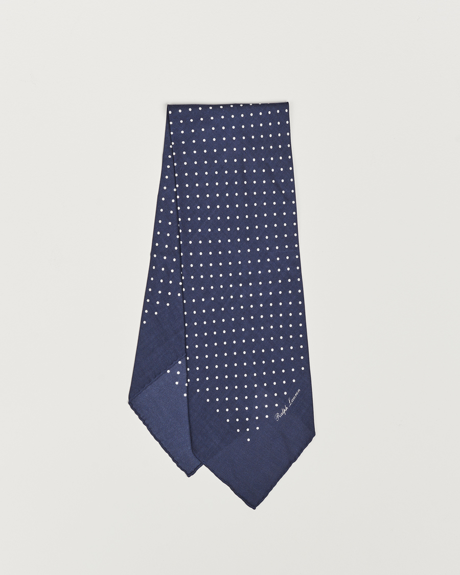 Mies | Ralph Lauren Purple Label Printed Cashmere Scarf Navy Dot | Ralph Lauren Purple Label | Printed Cashmere Scarf Navy Dot