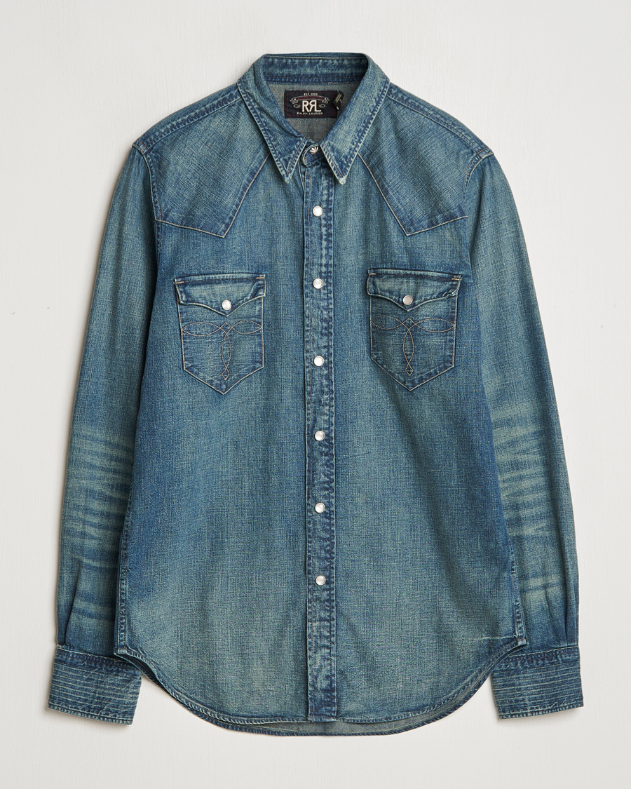 Mies | Kauluspaidat | RRL | Buffalo Western Shirt Rinse