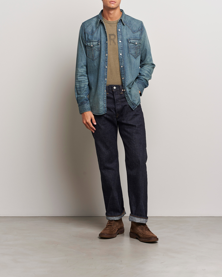Mies | Kauluspaidat | RRL | Buffalo Western Shirt Rinse