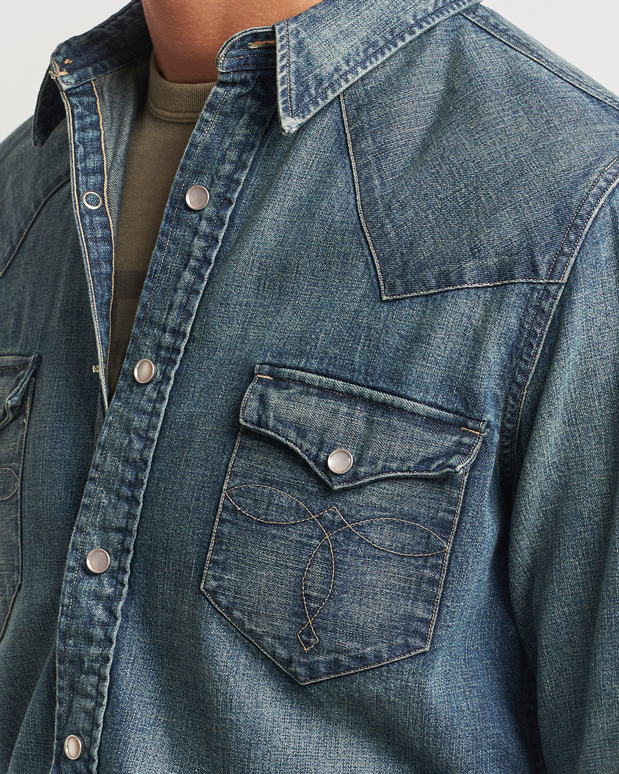 Mies | Kauluspaidat | RRL | Buffalo Western Shirt Rinse