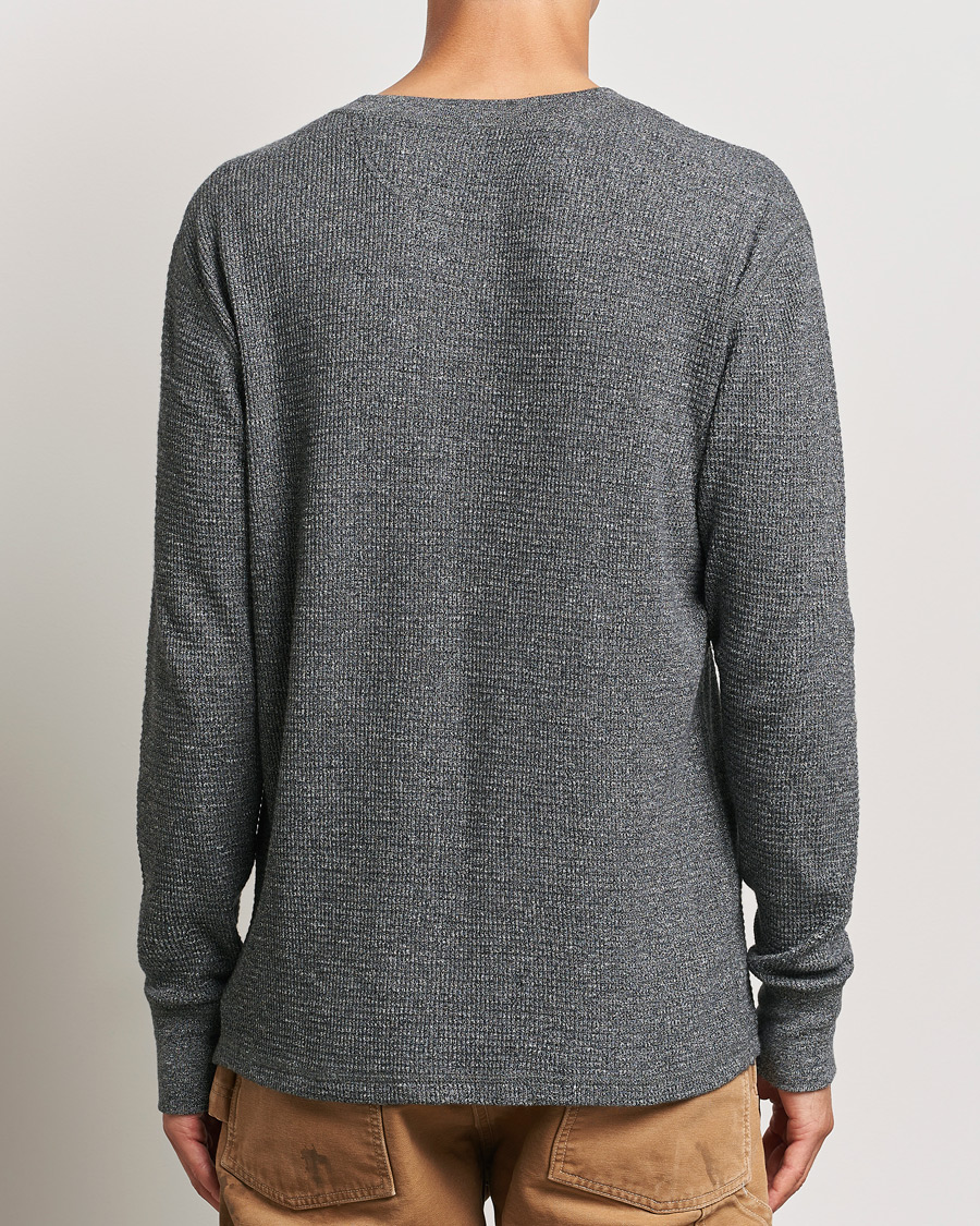 Mies | Puserot | RRL | Long Sleeve Henley Charcoal Heather