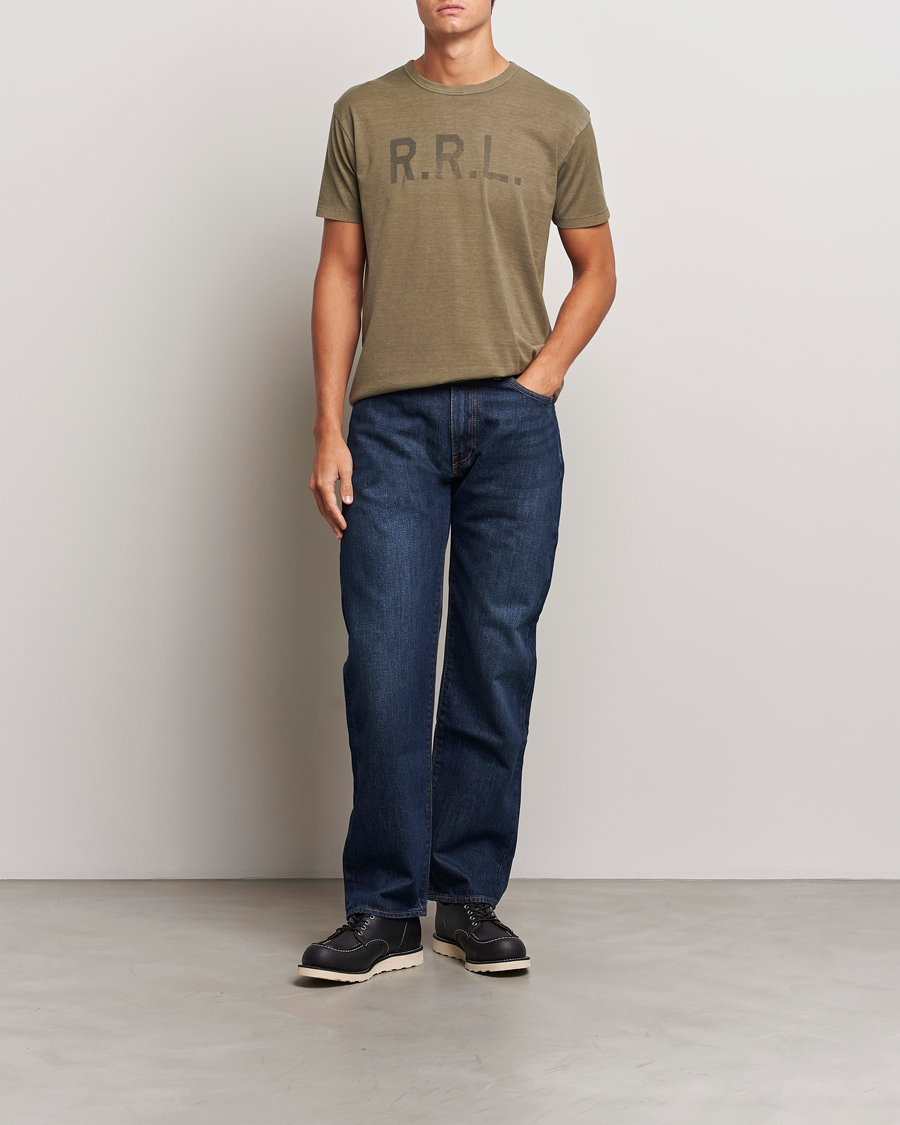 Mies | T-paidat | RRL | Graphic Short Sleeve T-Shirt Olive