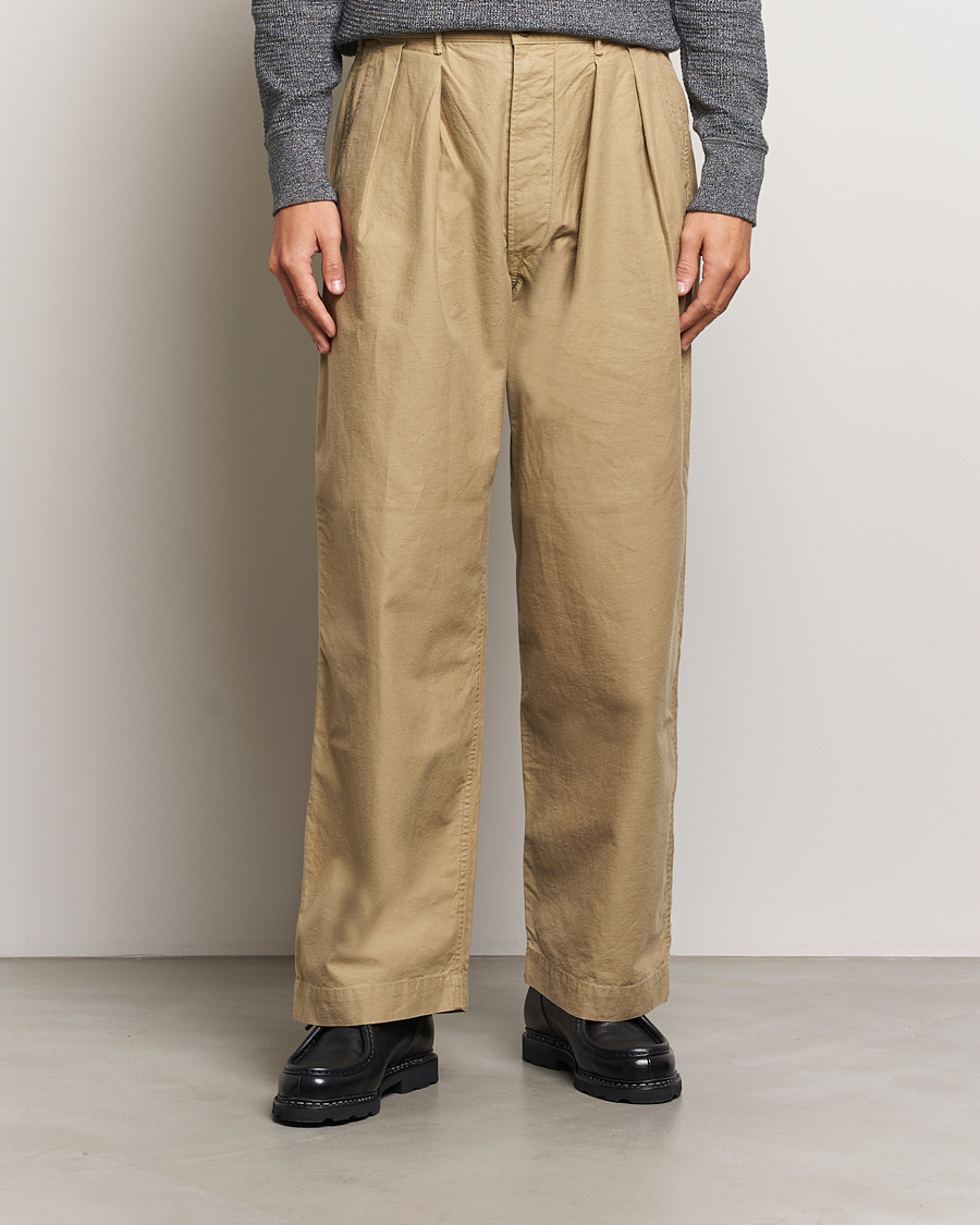 Mies | Housut | RRL | Hawkes Pleated Chinos Khaki