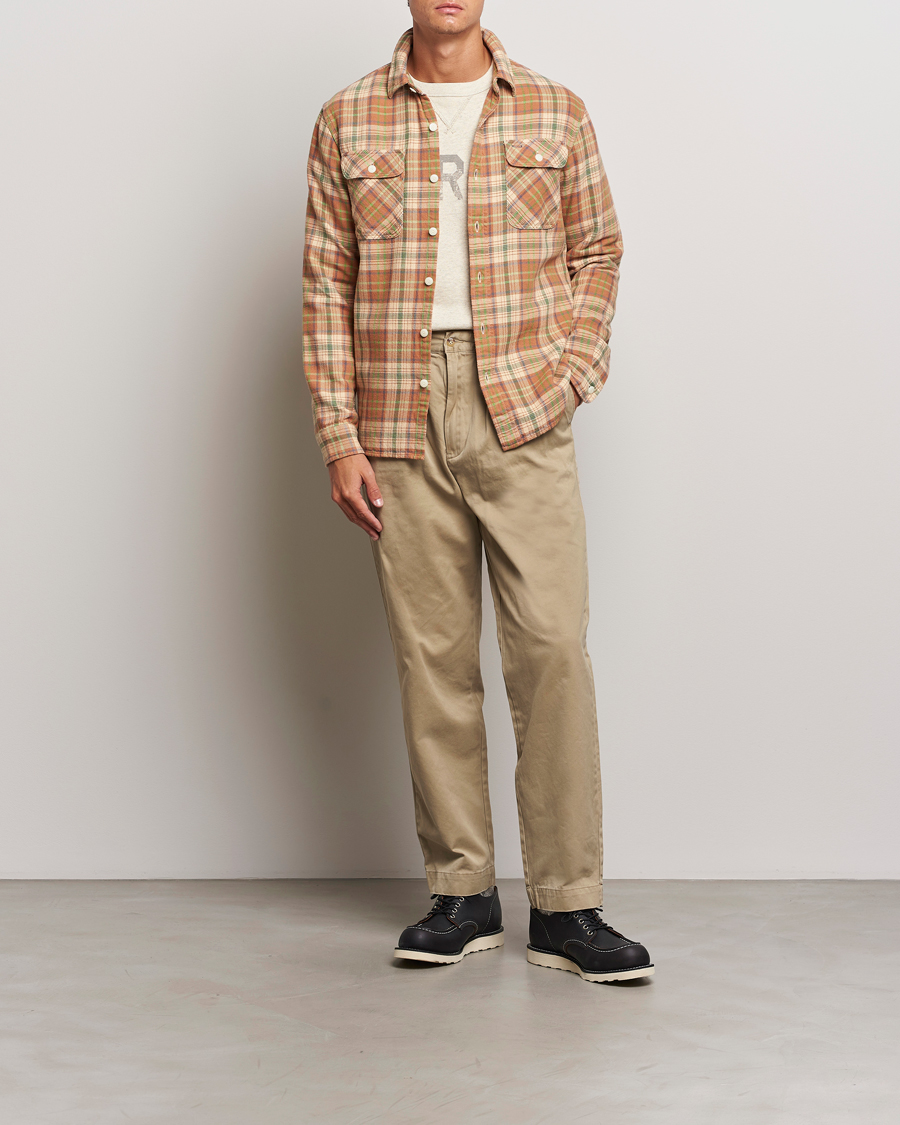 Mies | Kauluspaidat | RRL | Matlock Plaid Shirt Orange Multi
