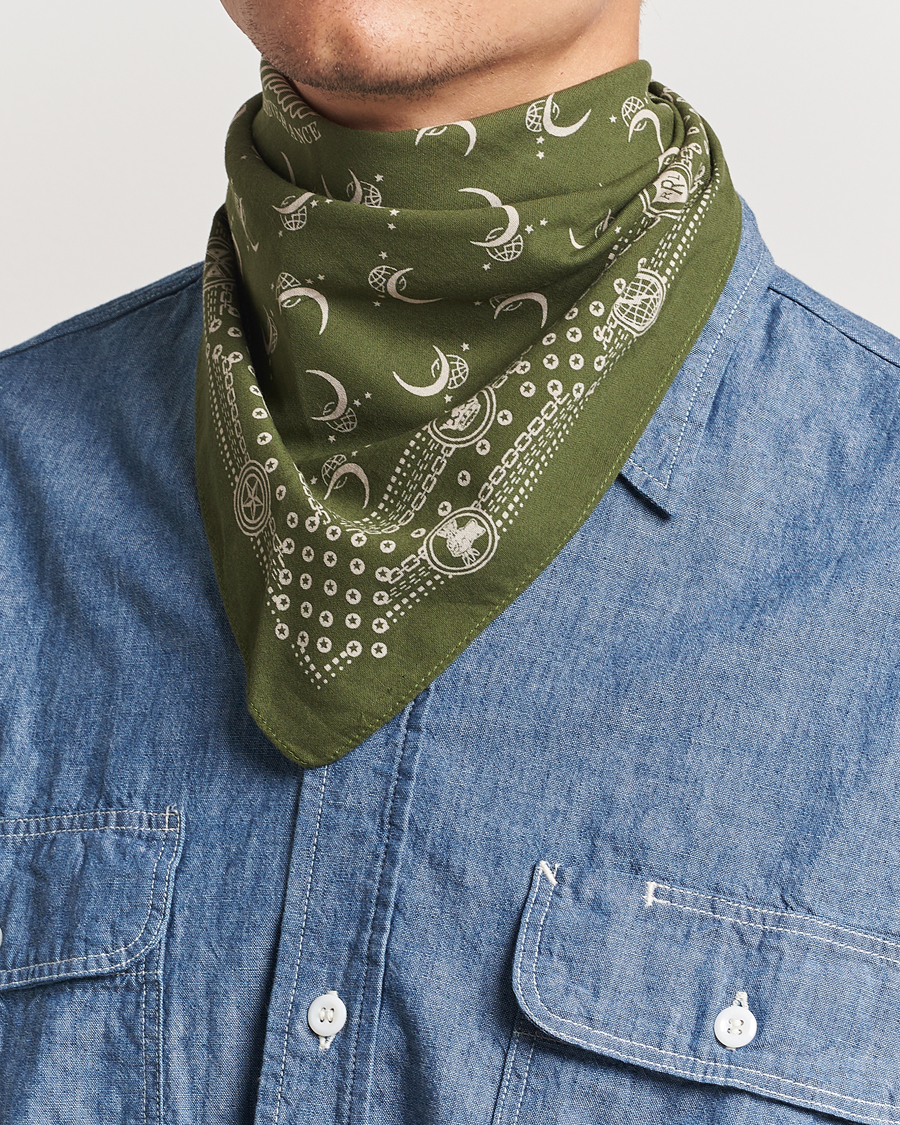 Mies | RRL Flight Bandana Olive/Cream | RRL | Flight Bandana Olive/Cream
