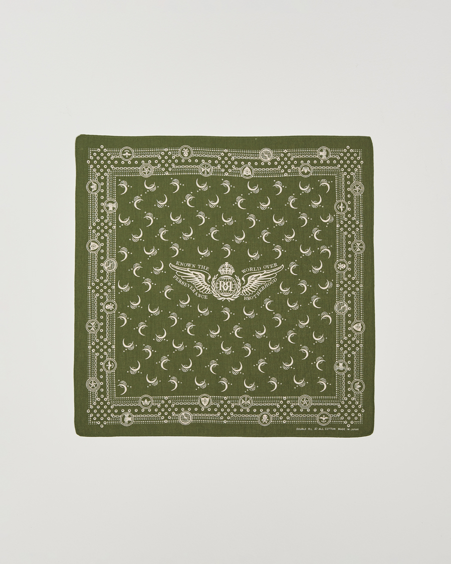 Mies | RRL Flight Bandana Olive/Cream | RRL | Flight Bandana Olive/Cream