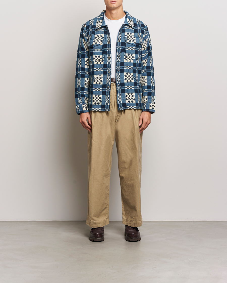 Mies | Kauluspaidat | RRL | Brown Bear Plaid Shirt Cream/Navy