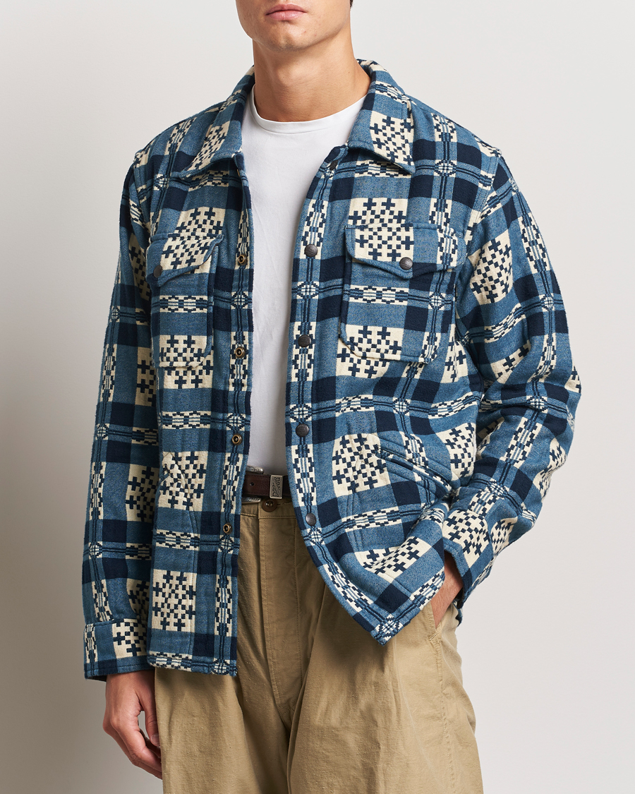 Mies | Kauluspaidat | RRL | Brown Bear Plaid Shirt Cream/Navy
