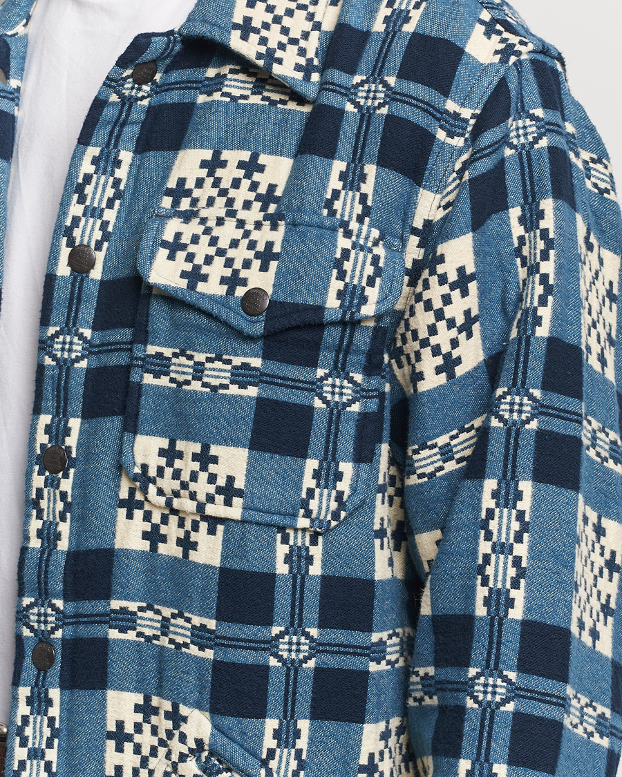 Mies | Kauluspaidat | RRL | Brown Bear Plaid Shirt Cream/Navy