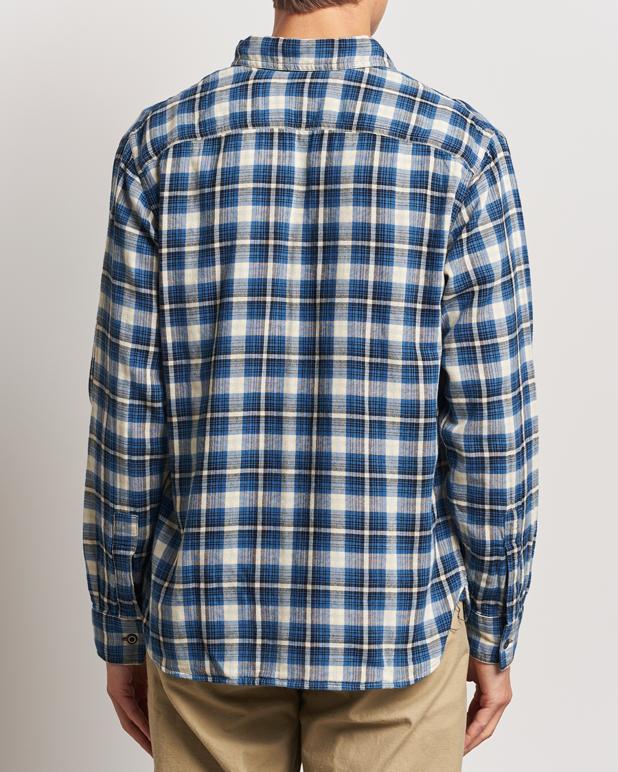 Mies | Kauluspaidat | RRL | Herc Flannel Shirt Blue Check