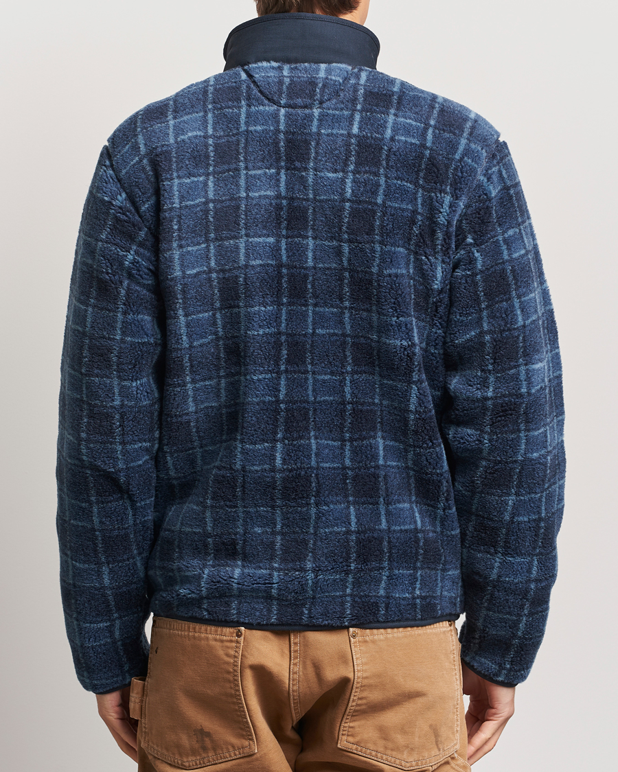 Mies | Puserot | RRL | Gabe Fleece Full Zip Navy Plaid
