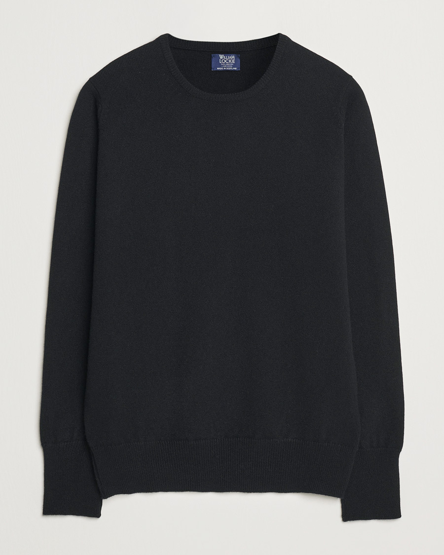 Mies | Puserot | William Lockie | Rob Lambswool Crewneck Black