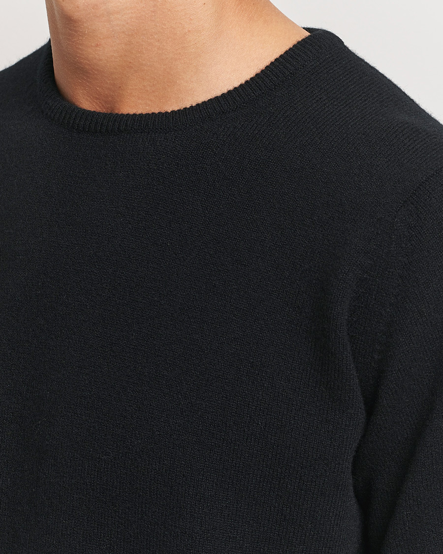 Mies | Puserot | William Lockie | Rob Lambswool Crewneck Black
