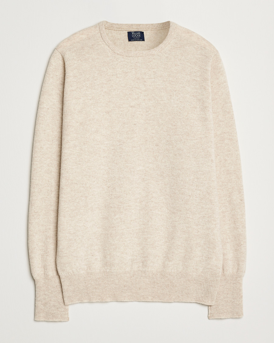 Mies | Puserot | William Lockie | Rob Lambswool Crewneck Linen