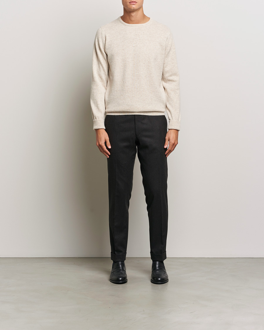 Mies | Puserot | William Lockie | Rob Lambswool Crewneck Linen