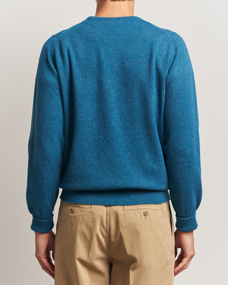 Mies | Puserot | William Lockie | Rob Lambswool Crewneck Mallard