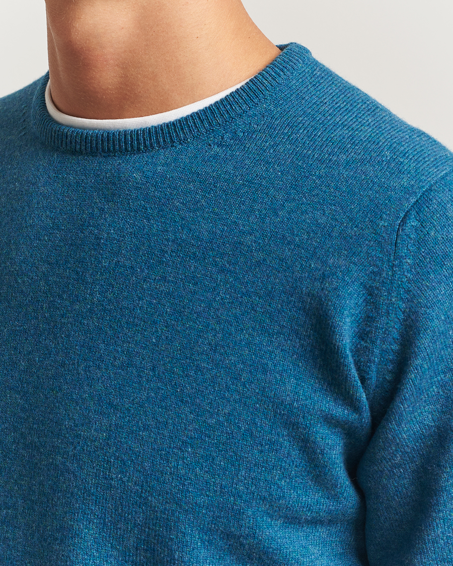 Mies | Puserot | William Lockie | Rob Lambswool Crewneck Mallard