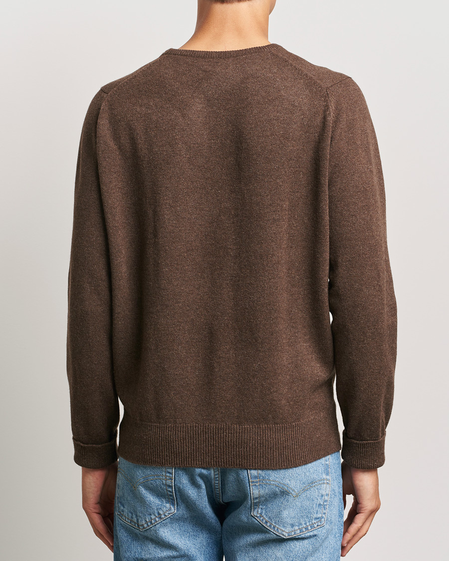 Mies | Puserot | William Lockie | Rob Lambswool Crewneck Mocha