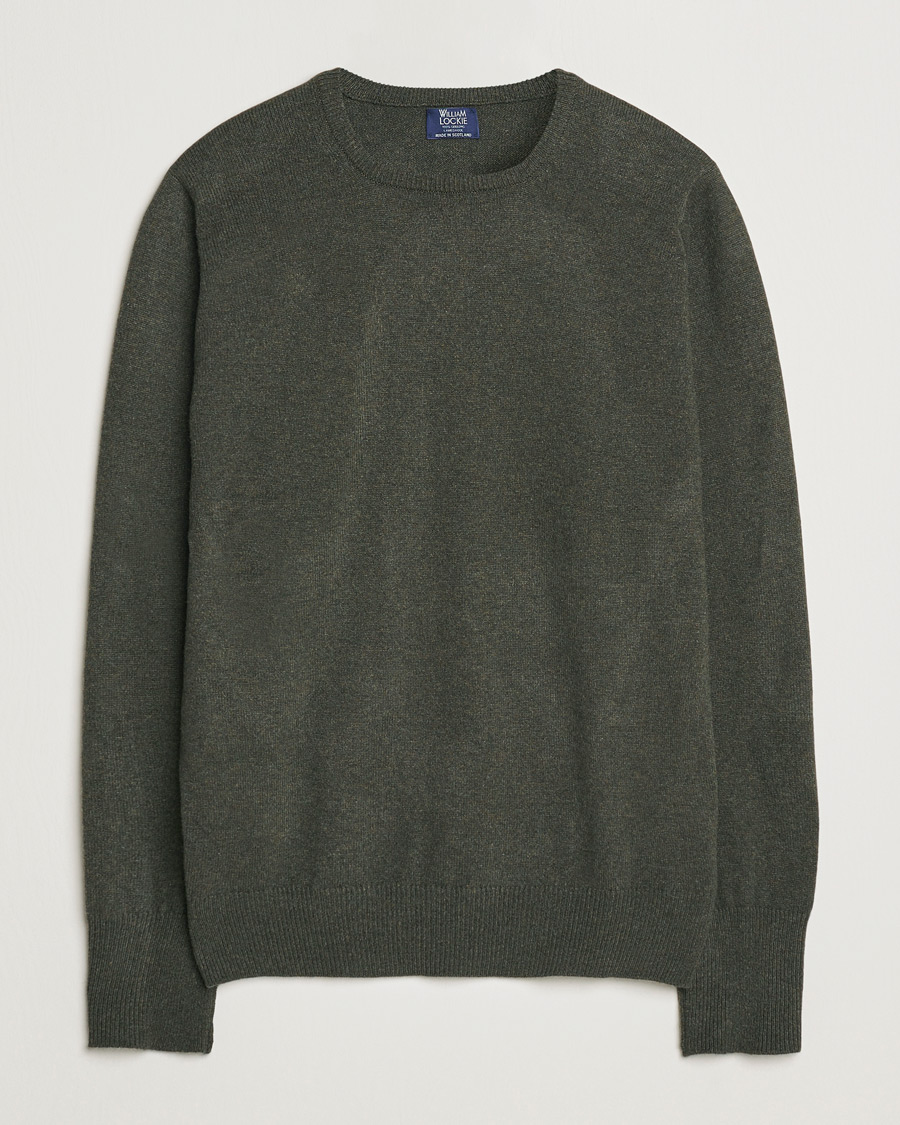 Mies | Puserot | William Lockie | Rob Lambswool Crewneck Seaweed