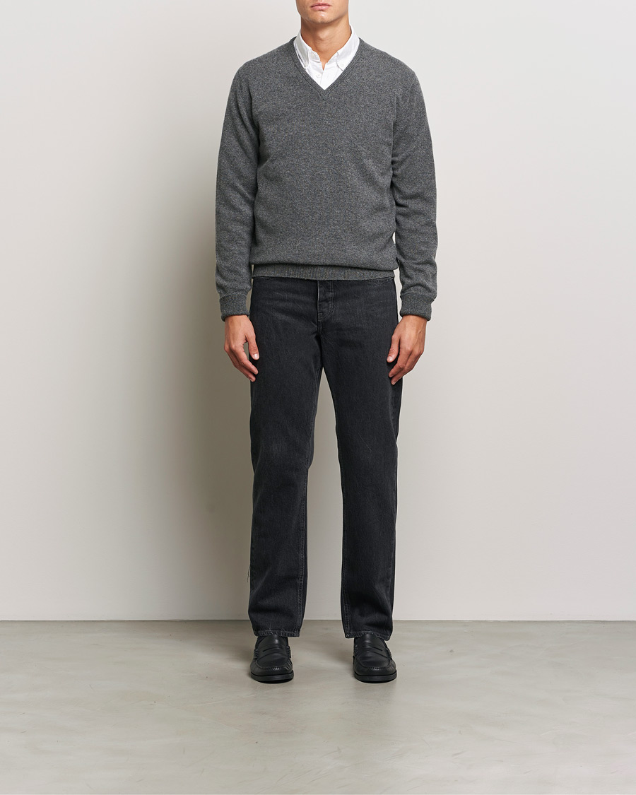 Mies | Puserot | William Lockie | Rob Lambswool V-Neck Cliff