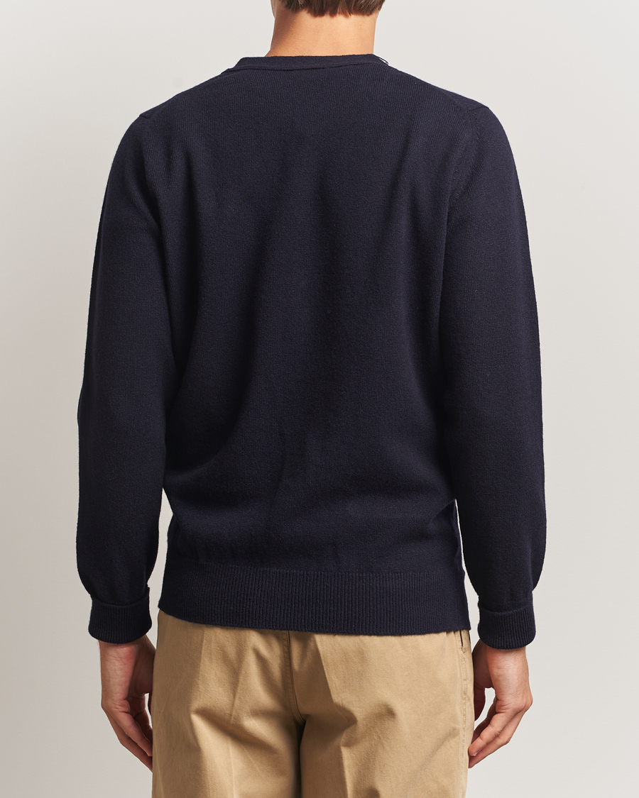 Mies | Puserot | William Lockie | Rob Lambswool Cardigan Navy