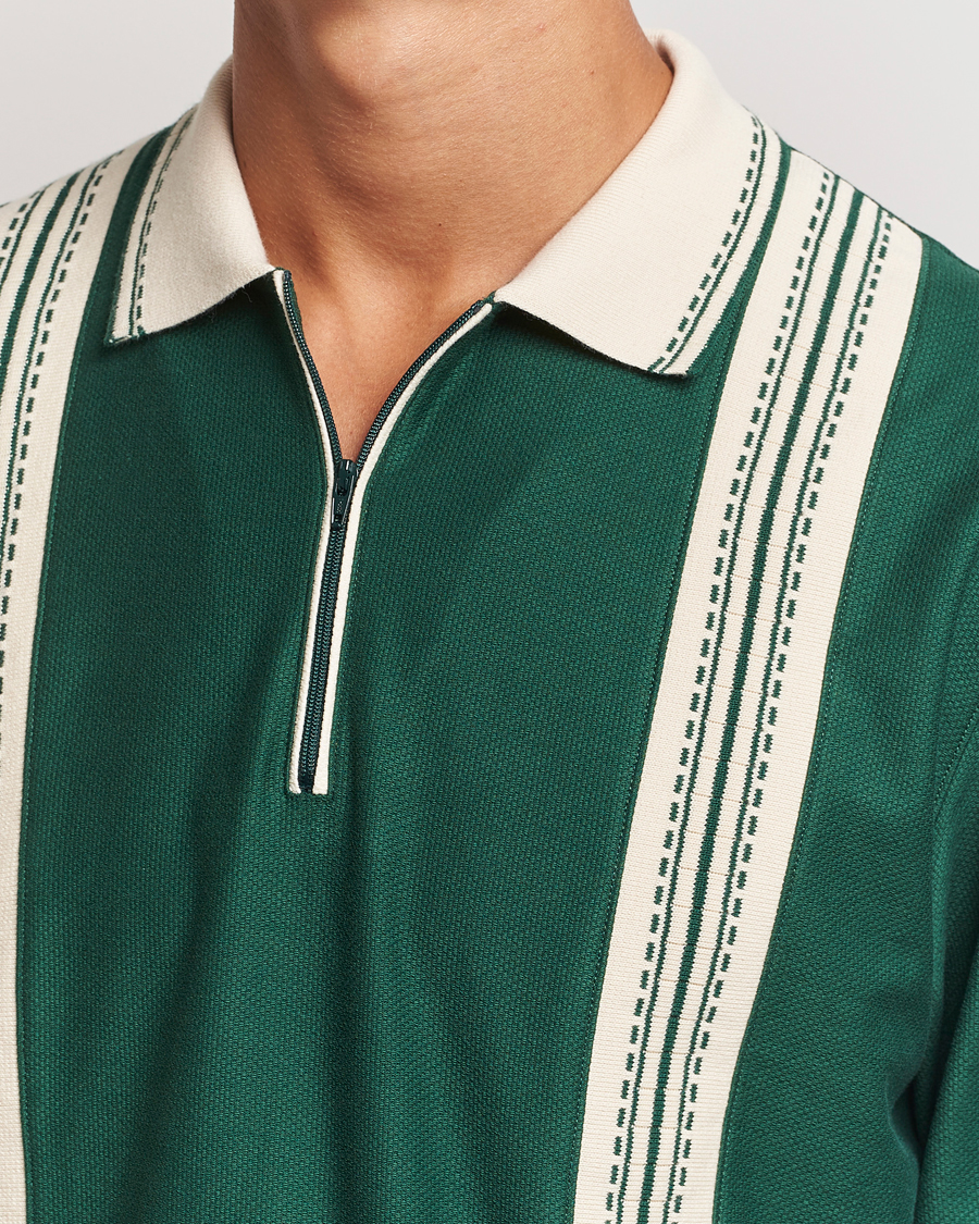 Mies | Puserot | Palmes | Rio Long Sleeve Zip Polo Dark Green
