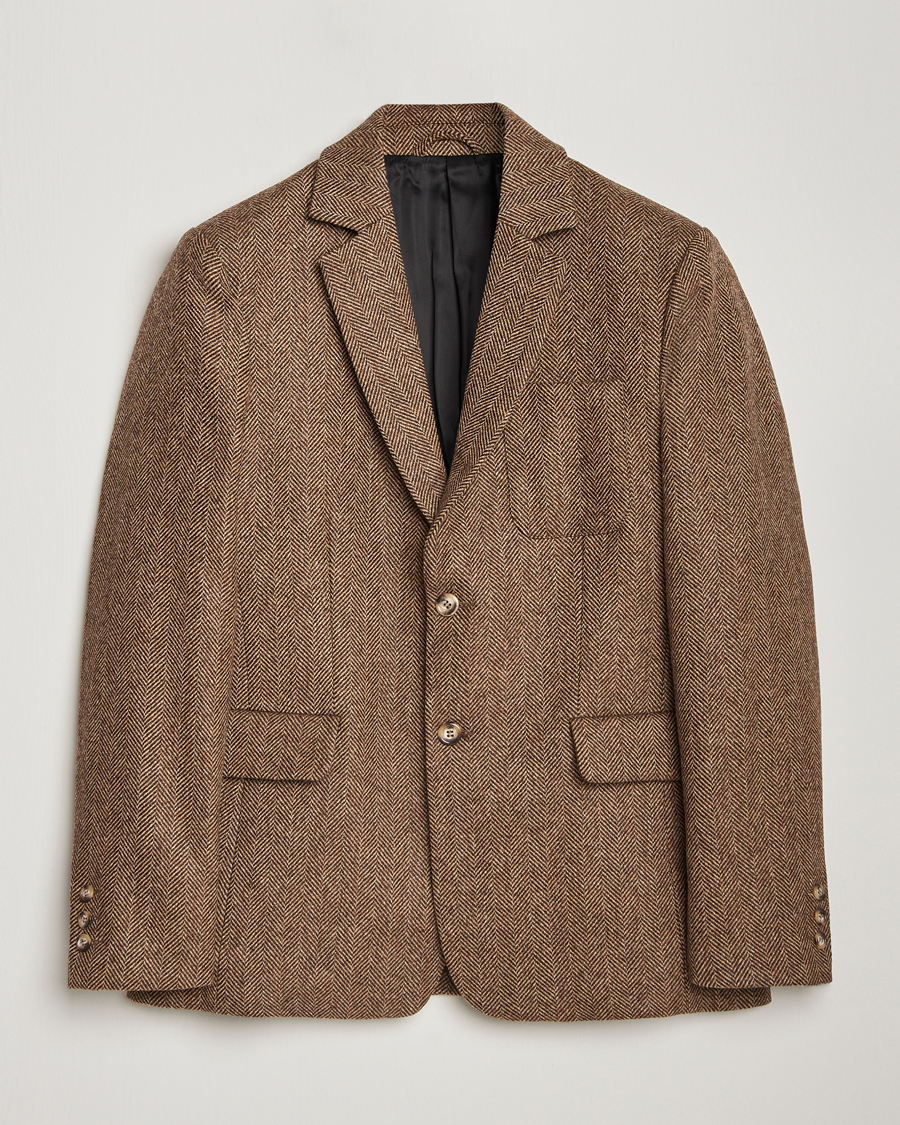 Mies | Pikkutakit | Palmes | Blaze Herringbone Wool Sport Coat Brown