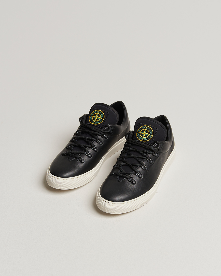Mies | Stone Island Leather Snekers Black | Stone Island | Leather Snekers Black