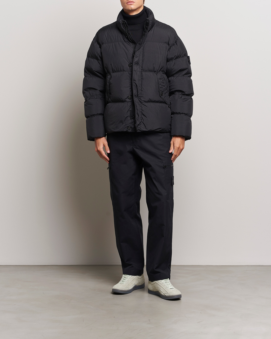 Mies | Takit | Stone Island | Garment Dyed Recycled Nylon Down Jacket Black