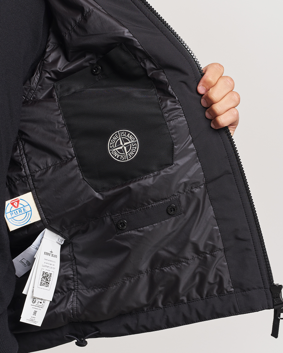 Mies | Takit | Stone Island | Soft Shell Primaloft Padded Jacket Black