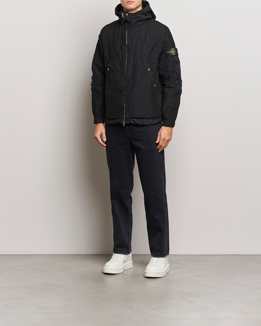 Mies | Takit | Stone Island | Hooded Lightweight Tela Jacket Black