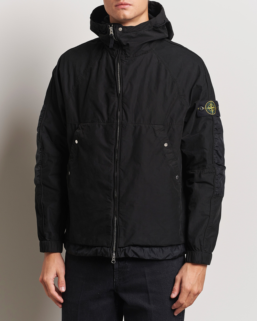 Mies | Takit | Stone Island | Hooded Lightweight Tela Jacket Black