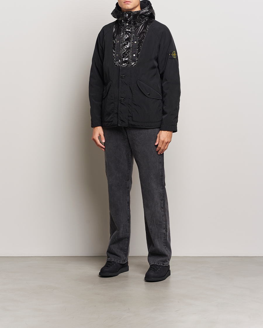 Mies | Takit | Stone Island | Opaque Nylon Twill Garment Dyed Jacket Black