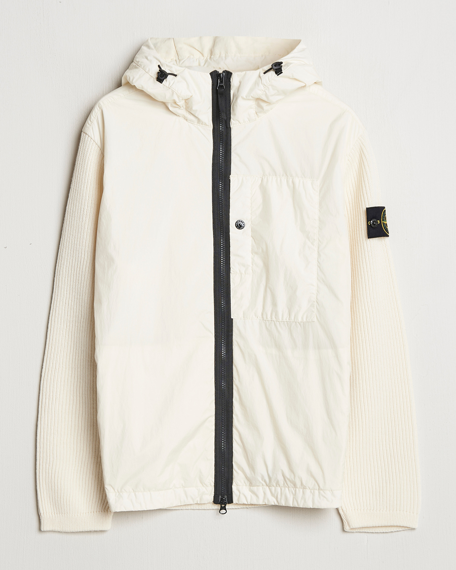 Mies | Takit | Stone Island | Crinkle Reps Hybrid Wool Jacket Natural