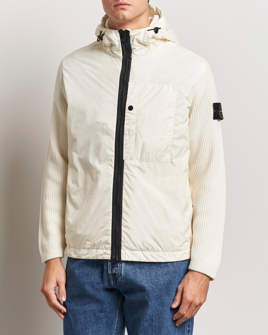 Mies | Takit | Stone Island | Crinkle Reps Hybrid Wool Jacket Natural