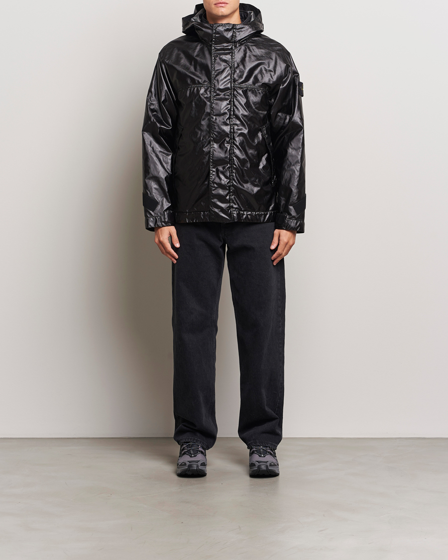 Mies | Takit | Stone Island | Glass Cover-TC Garment Dyed Detach Vest Jacket Black