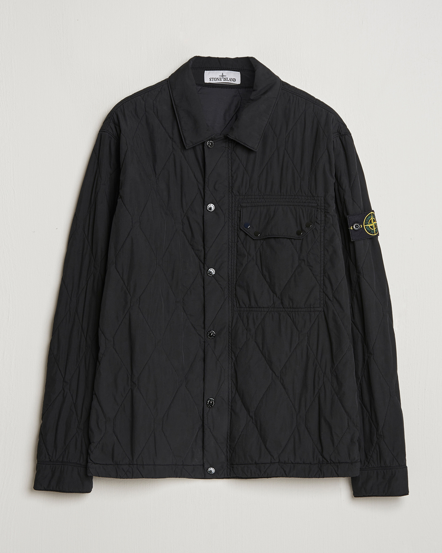 Mies | Takit | Stone Island | 50 Fili Quilted-TC Garment Dyed Jacket Black