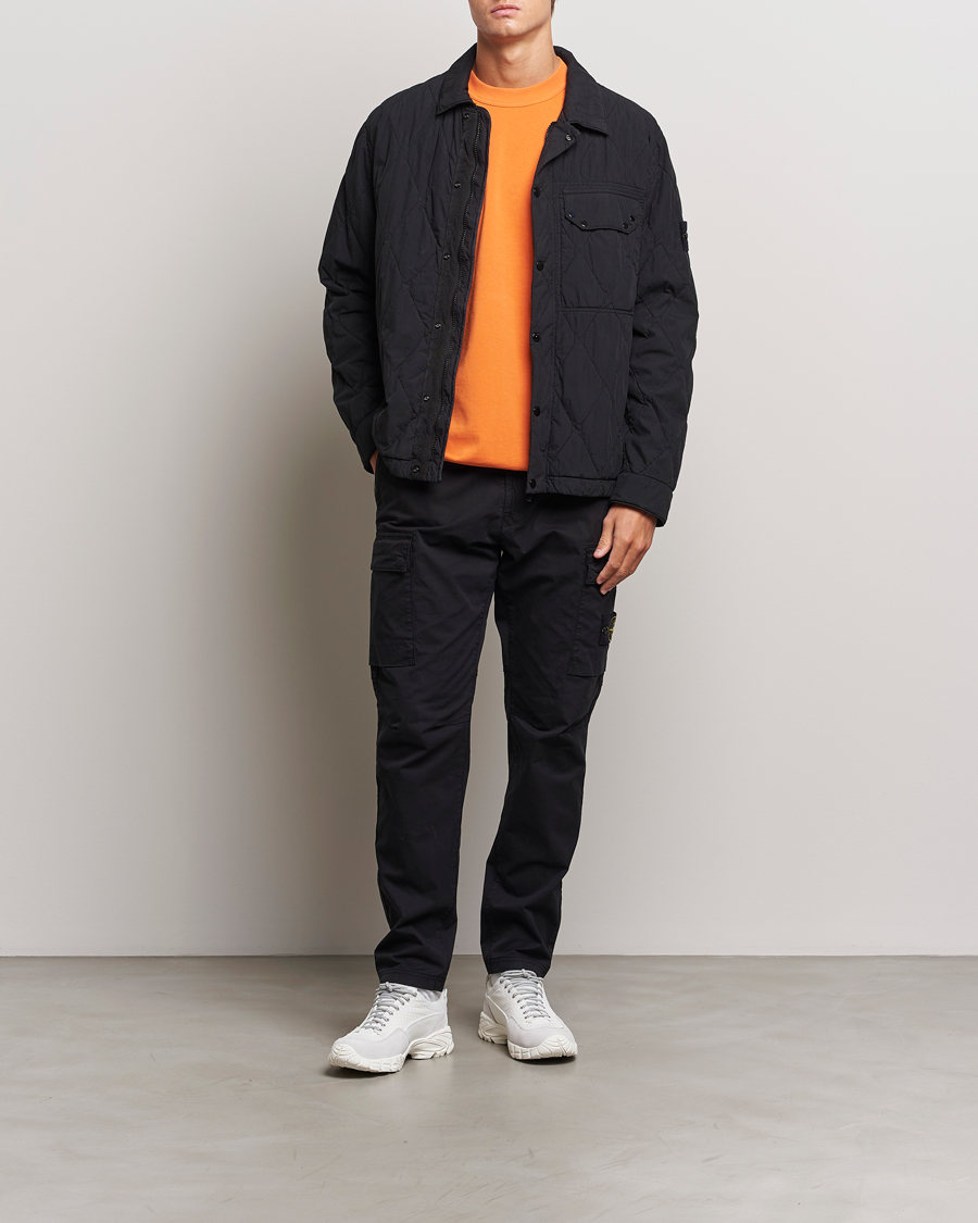 Mies | Takit | Stone Island | 50 Fili Quilted-TC Garment Dyed Jacket Black