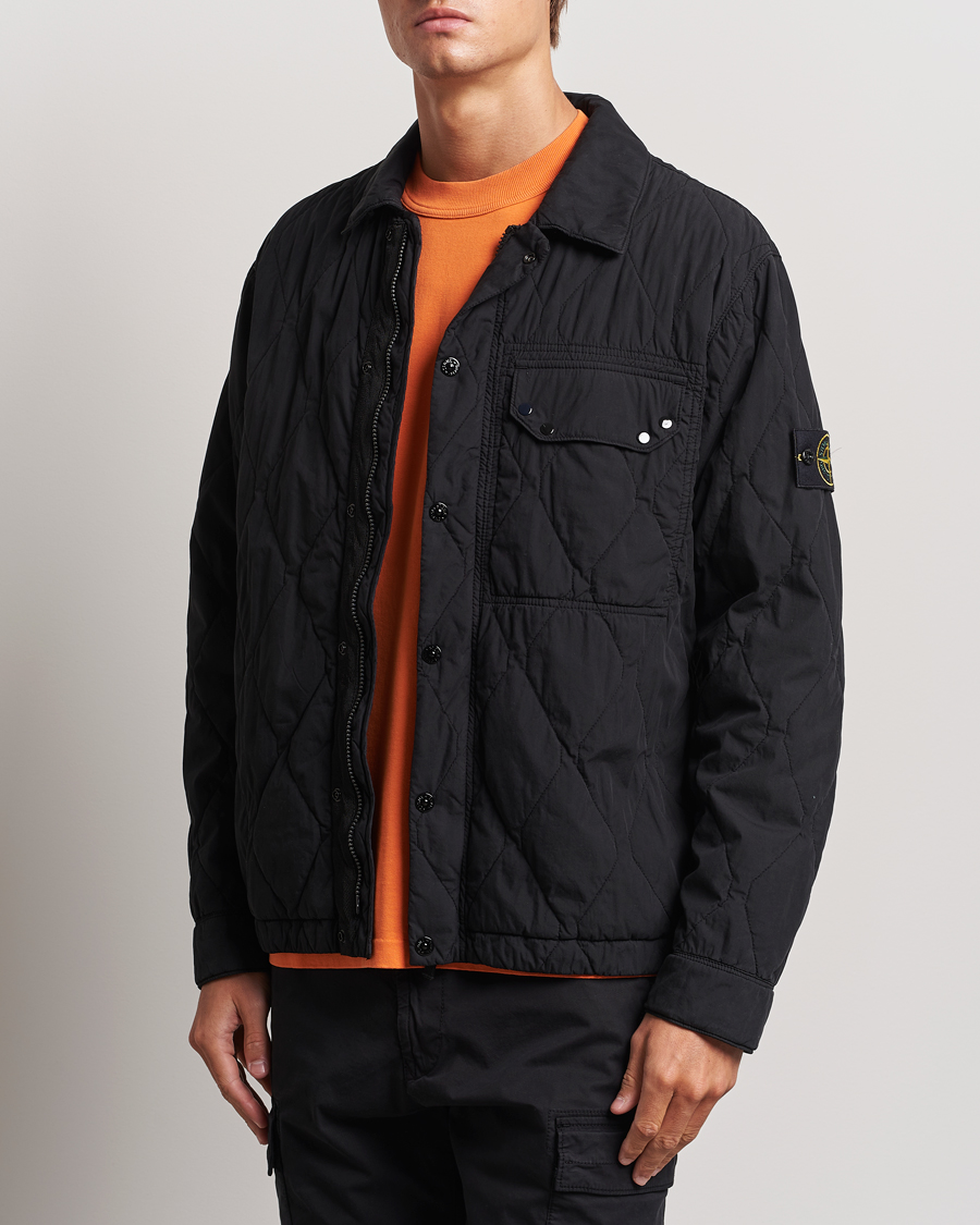 Mies | Takit | Stone Island | 50 Fili Quilted-TC Garment Dyed Jacket Black