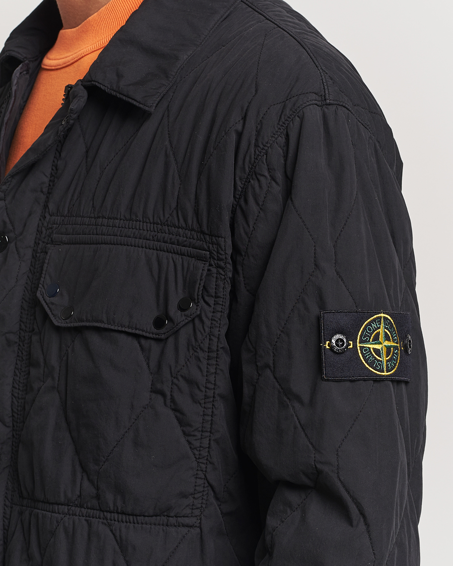 Mies | Takit | Stone Island | 50 Fili Quilted-TC Garment Dyed Jacket Black
