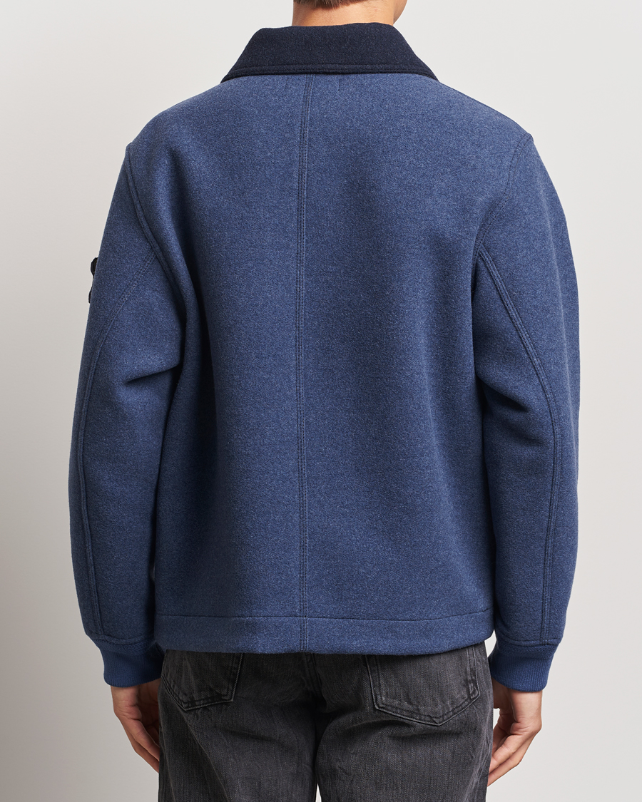 Mies | Takit | Stone Island | Panno Speciale Wool Nylon Jacket Royal Blue