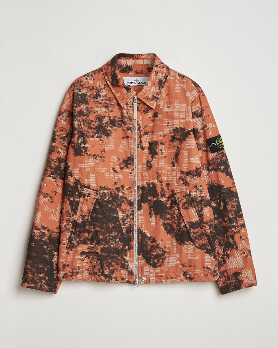 Mies | Takit | Stone Island | David Light TC Garment Dyed Camo Jacket Orange