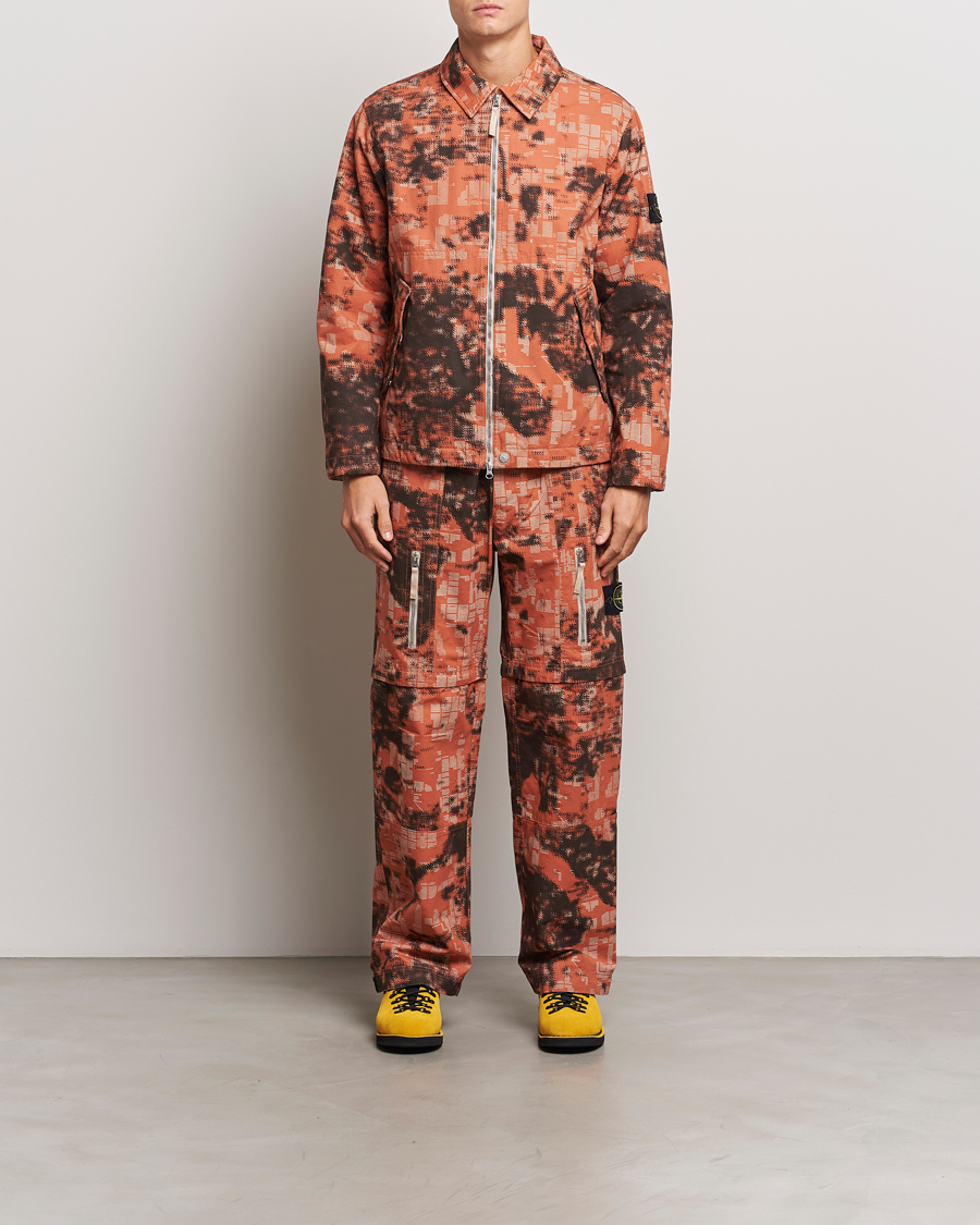 Mies | Takit | Stone Island | David Light TC Garment Dyed Camo Jacket Orange