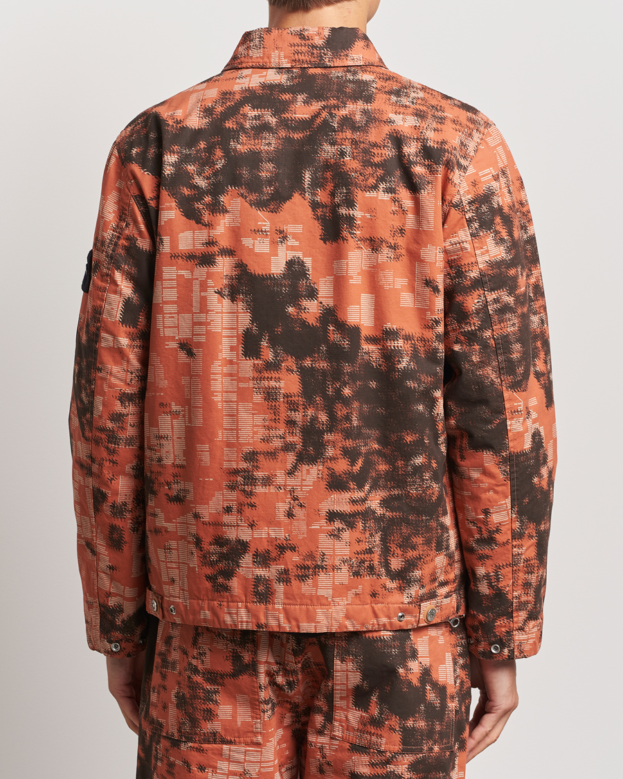 Mies | Takit | Stone Island | David Light TC Garment Dyed Camo Jacket Orange
