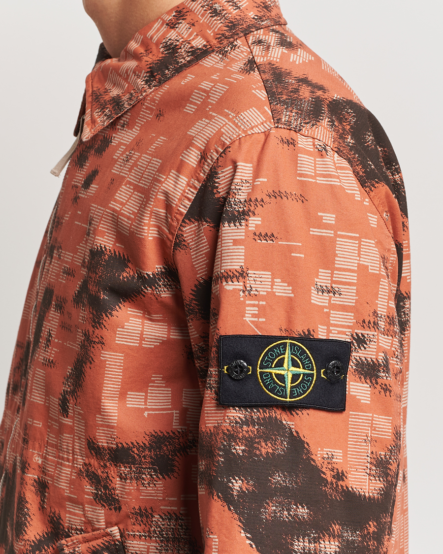 Mies | Takit | Stone Island | David Light TC Garment Dyed Camo Jacket Orange