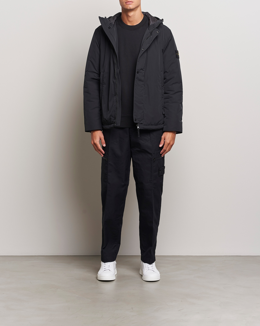 Mies | Takit | Stone Island | Micro Twill Hooded Jacket Black