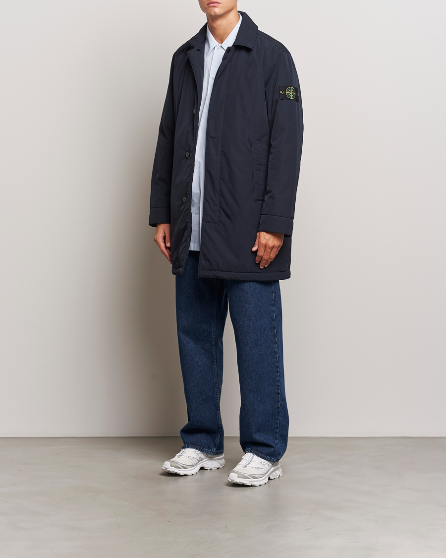 Mies | Takit | Stone Island | Micro Twill Padded Coat Navy Blue