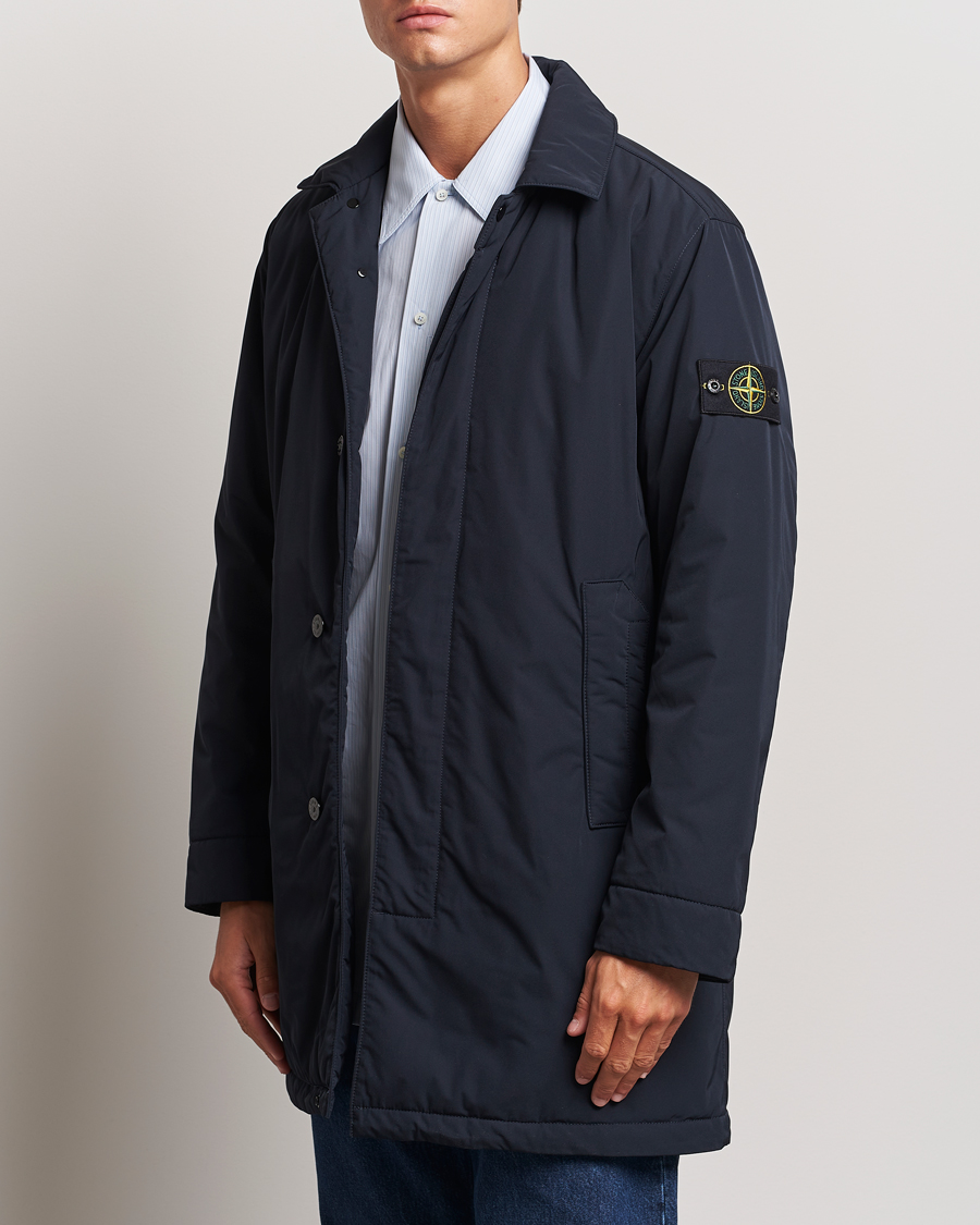Mies | Takit | Stone Island | Micro Twill Padded Coat Navy Blue