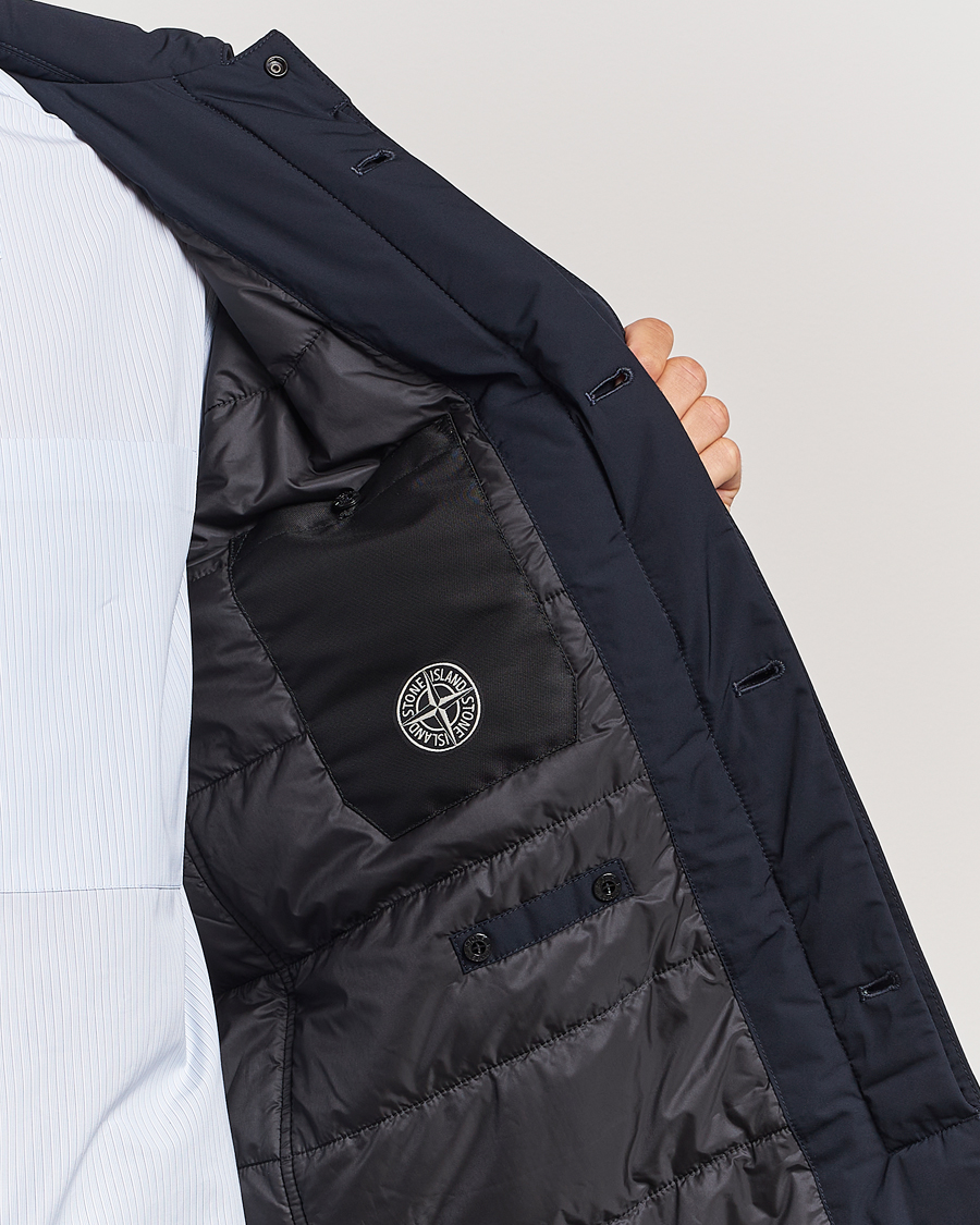 Mies | Takit | Stone Island | Micro Twill Padded Coat Navy Blue